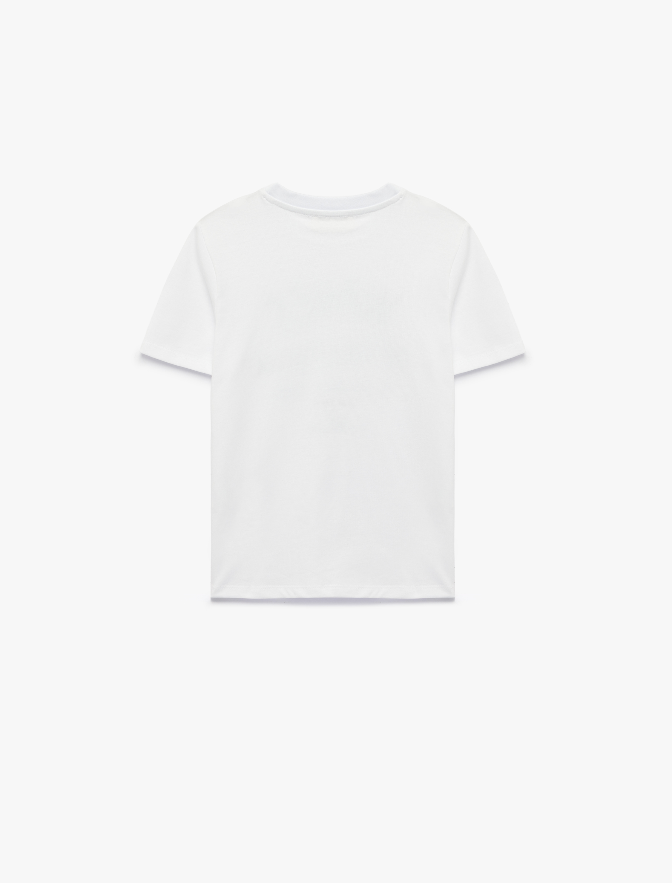  Erkek Çocuk Pamuklu Kısa Kollu Bisiklet Yaka Baskılı Tişört