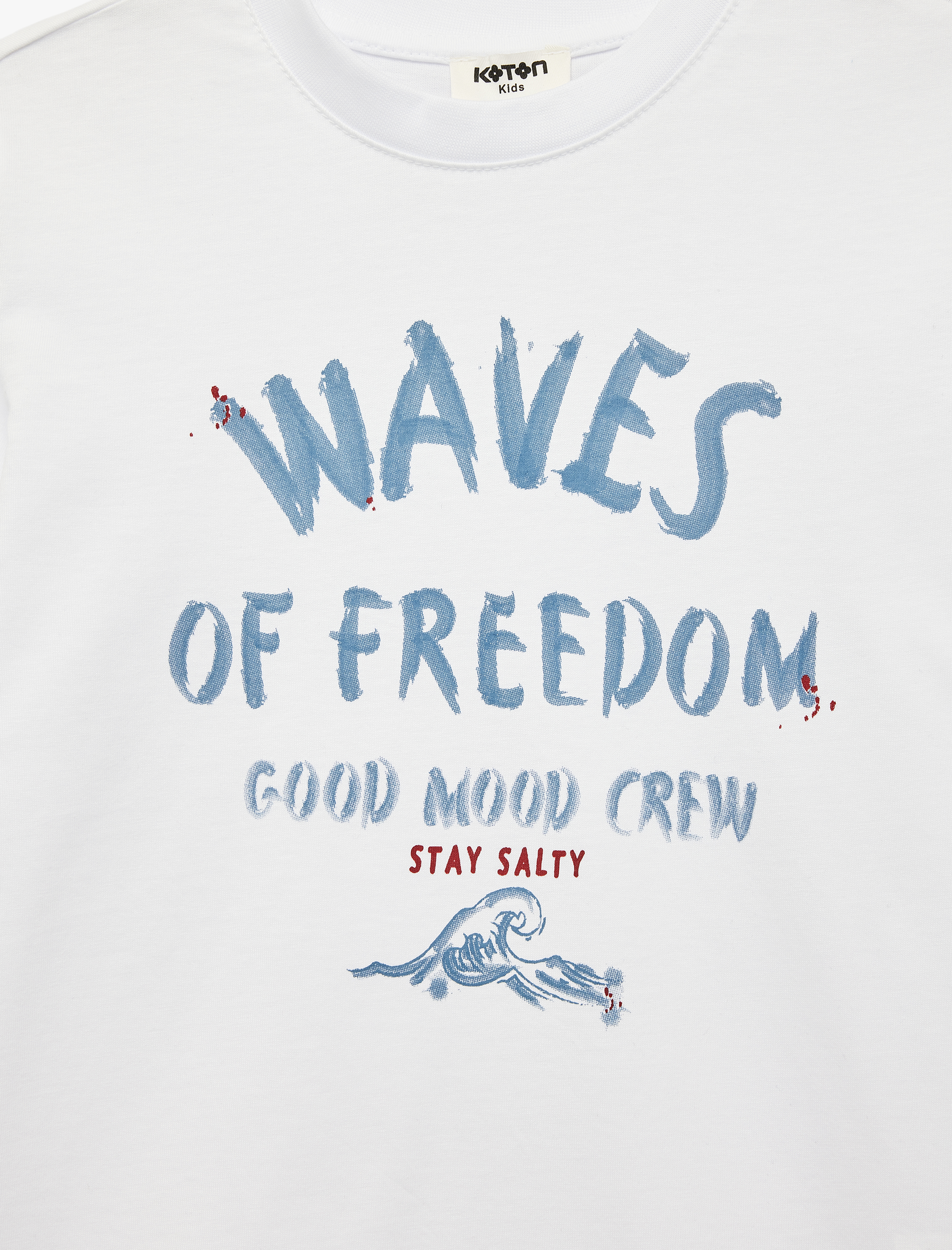  Erkek Çocuk Pamuklu Kısa Kollu Bisiklet Yaka Baskılı Tişört