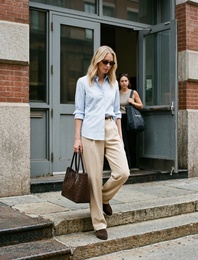 Yüksek Bel Viskon Karışımlı Kemer Detaylı Cepli Palazzo Pantolon