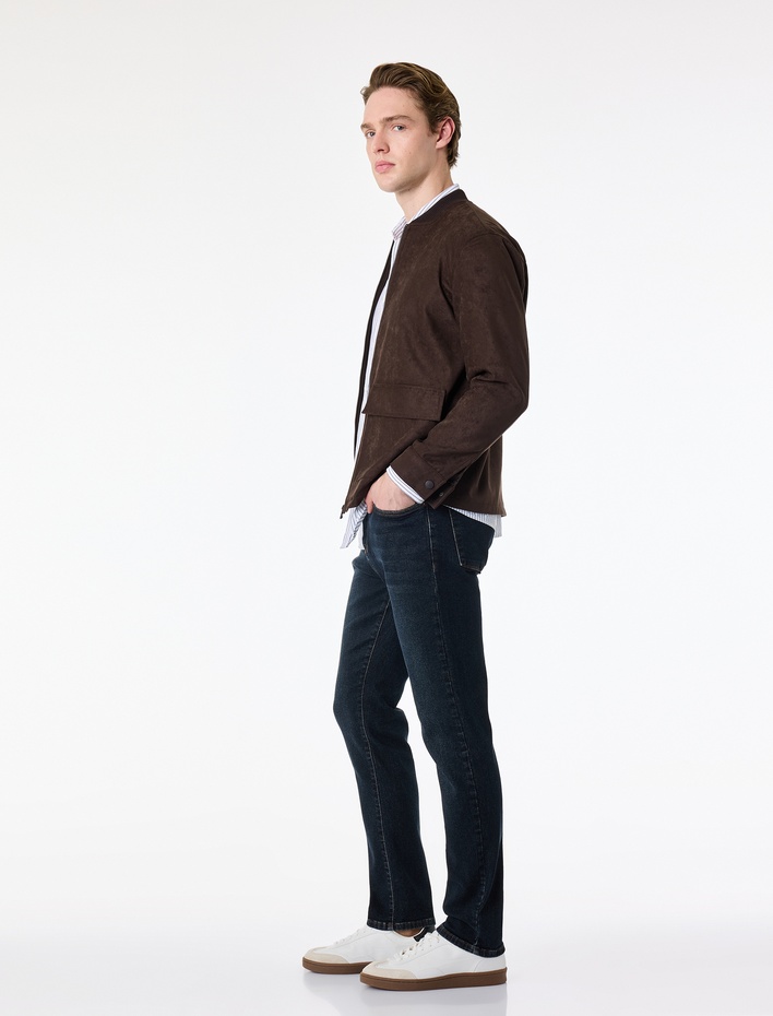  Normal Bel Pamuklu Slim Fit Jean Pantolon - Brad Jean