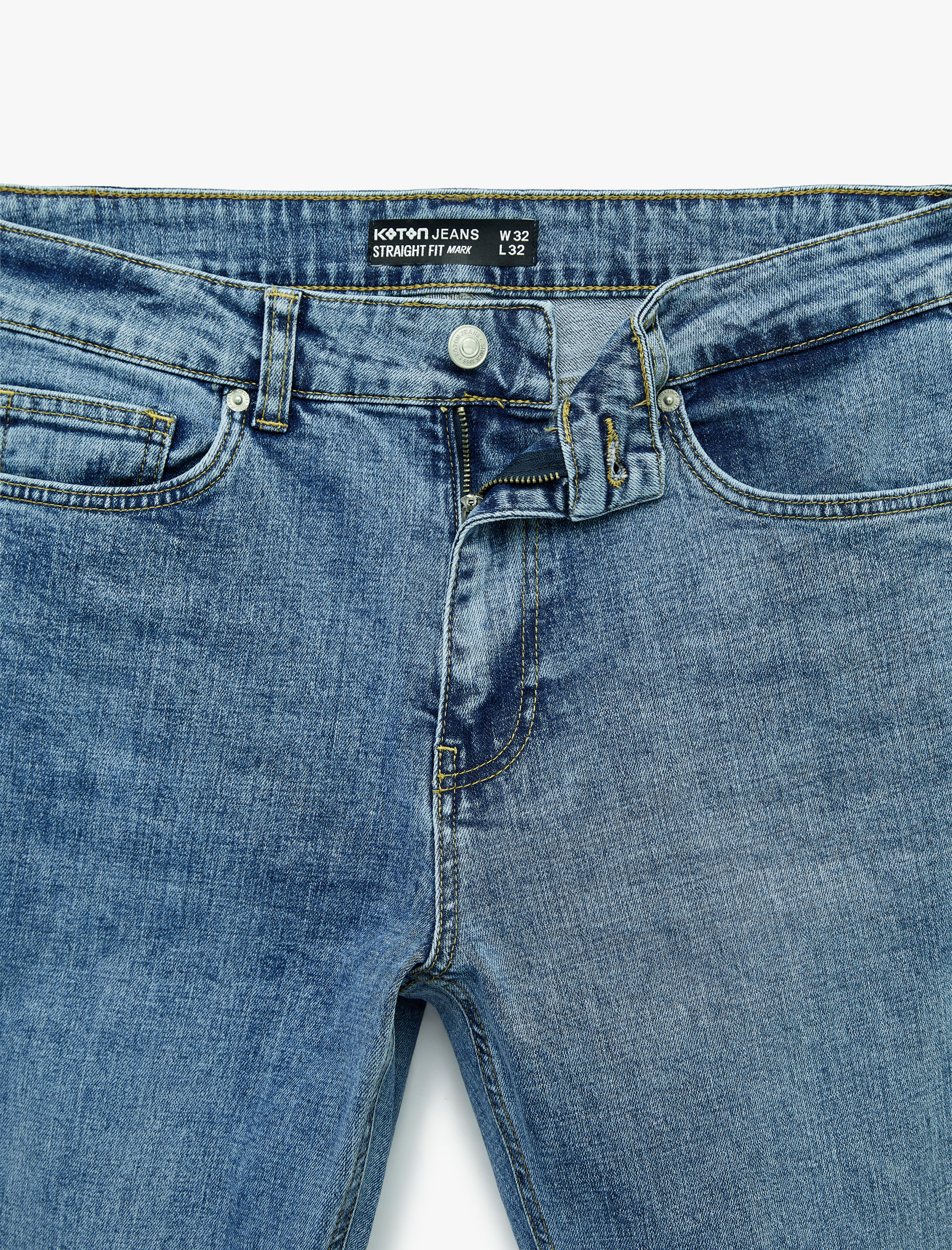   Pamuklu Normal Bel Straight Fit Jean Pantolon - Mark Jean