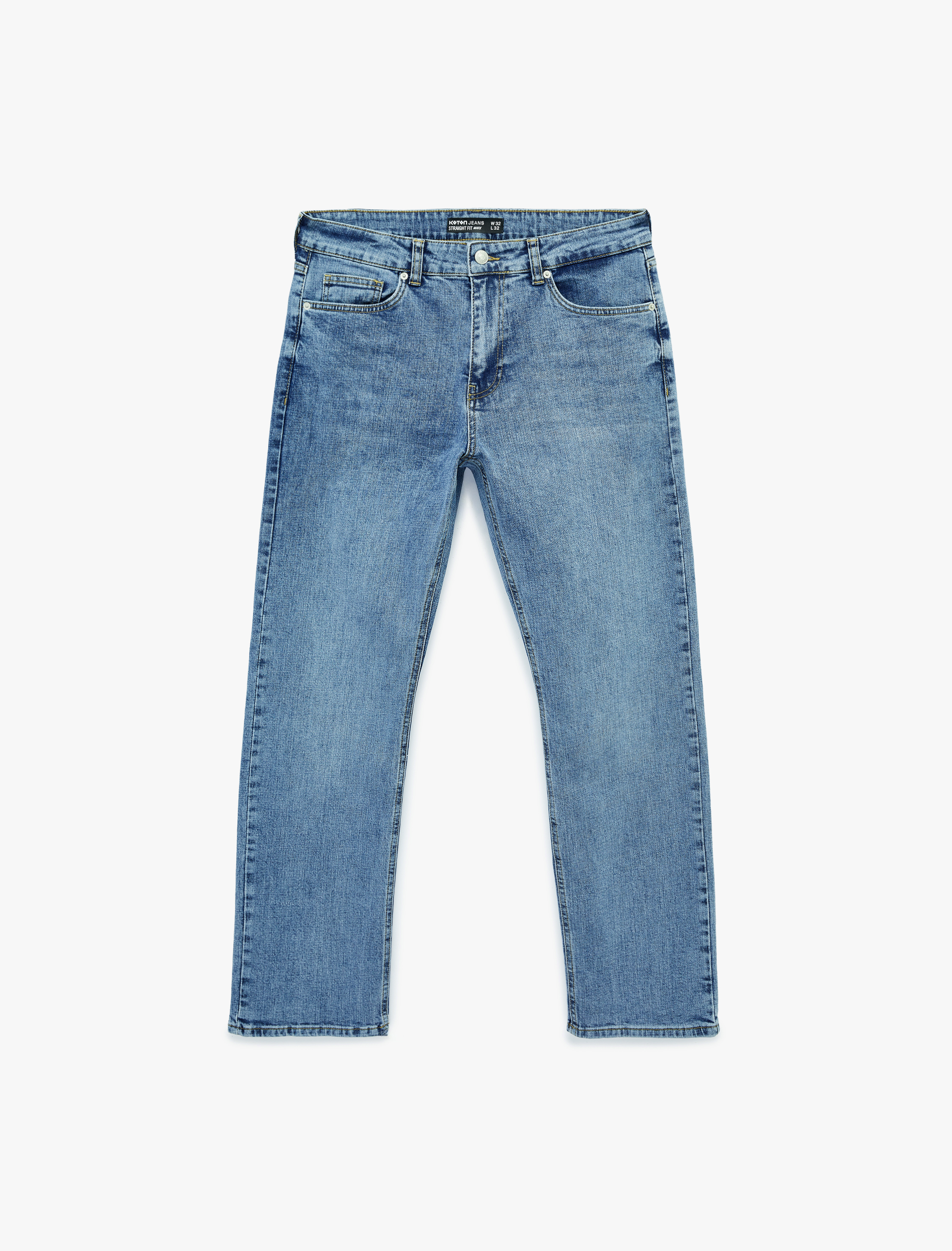   Pamuklu Normal Bel Straight Fit Jean Pantolon - Mark Jean