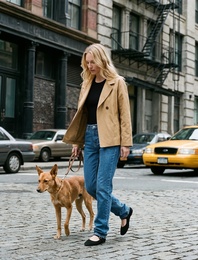 Pamuklu Normal Bel Düğmeli Düz Paça Denim Pantolon - Straight Fit Jean