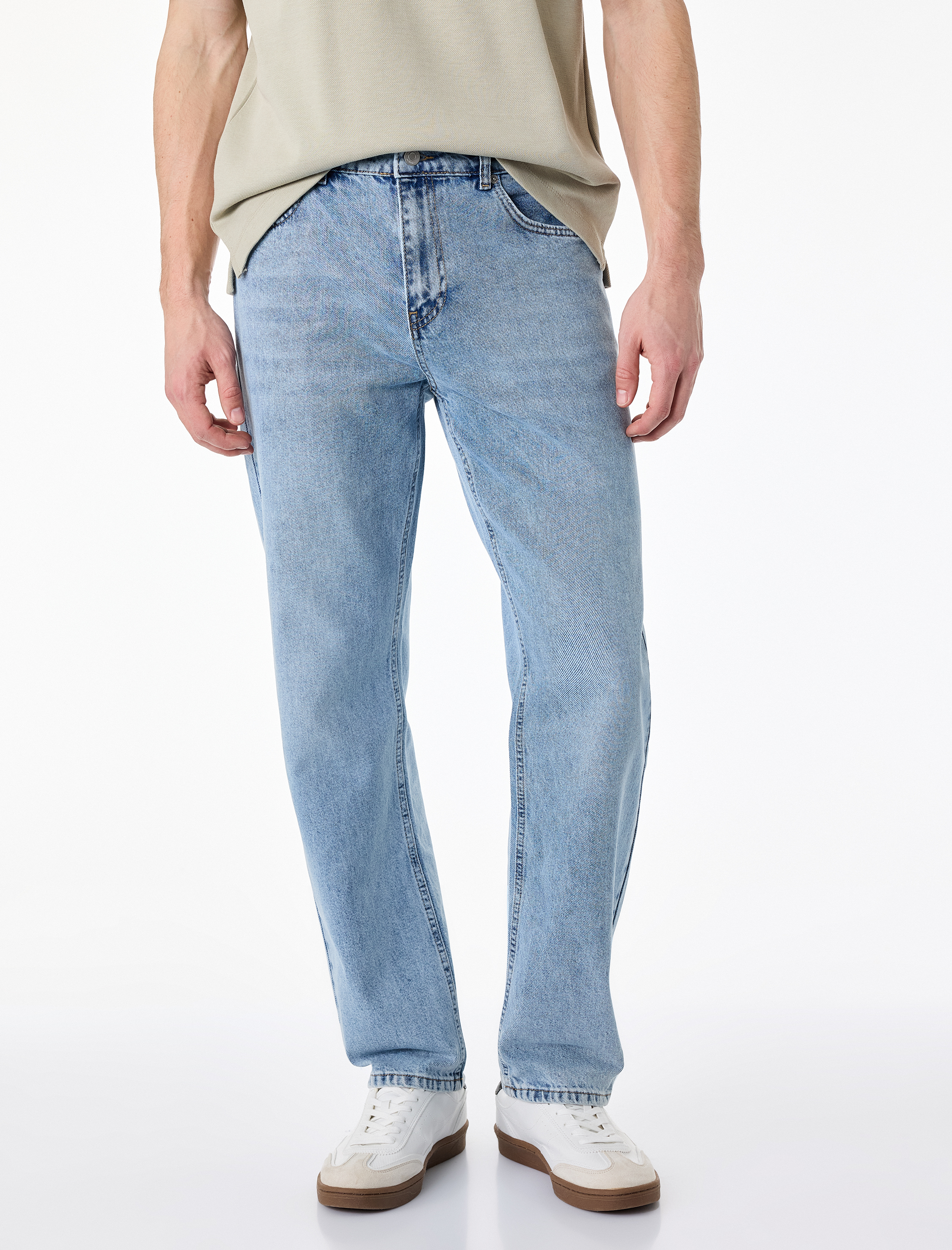   Pamuklu 5 Cepli Normal Bel Vintage Straight Fit Jean Pantolon