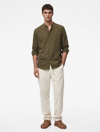 Regular Fit Pamuklu Cepli Beli Bağcıklı Pantolon