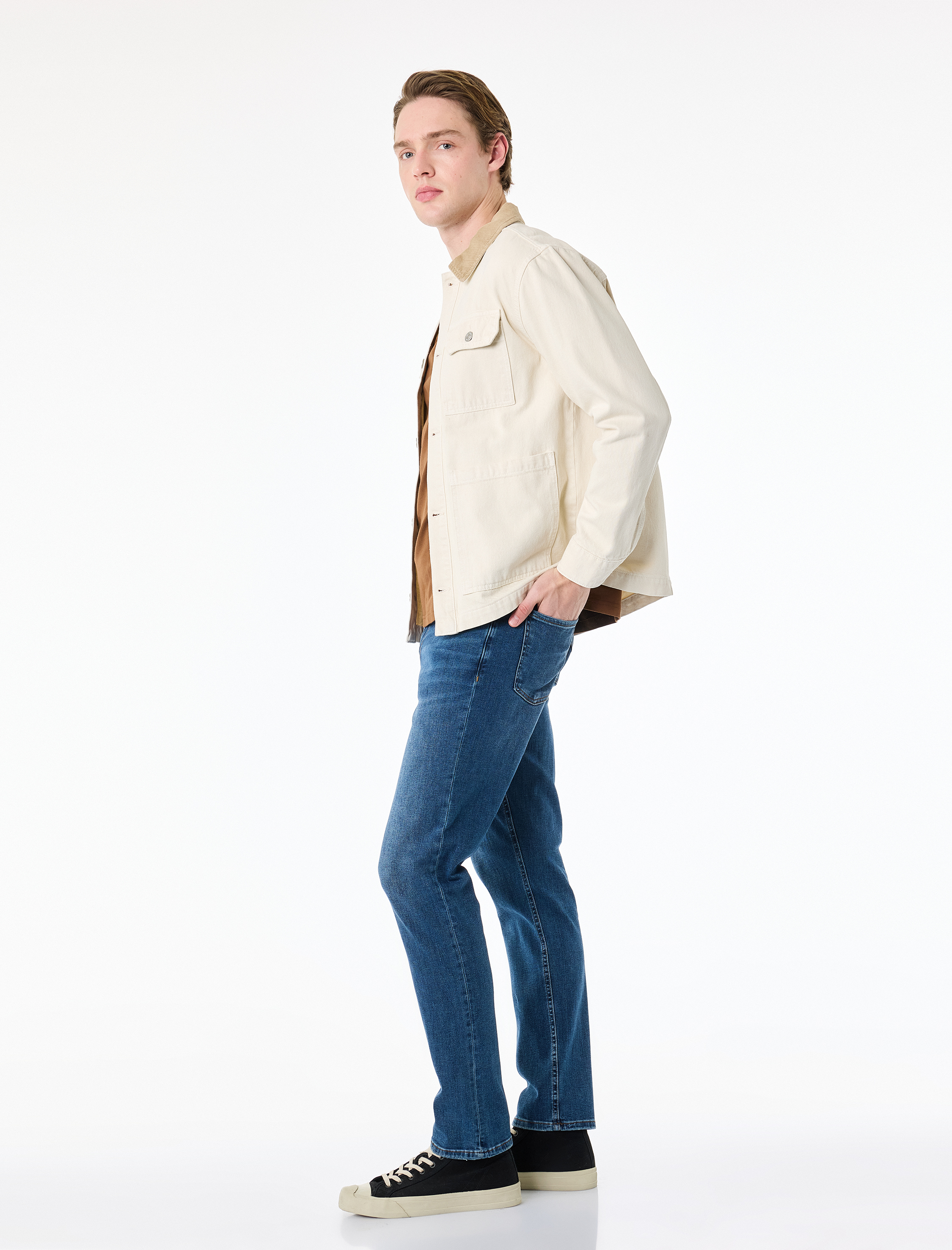   Normal Bel Pamuklu Slim Fit Jean Pantolon - Brad Jean