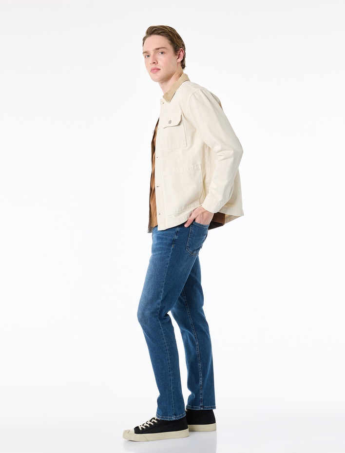  Normal Bel Pamuklu Slim Fit Jean Pantolon - Brad Jean