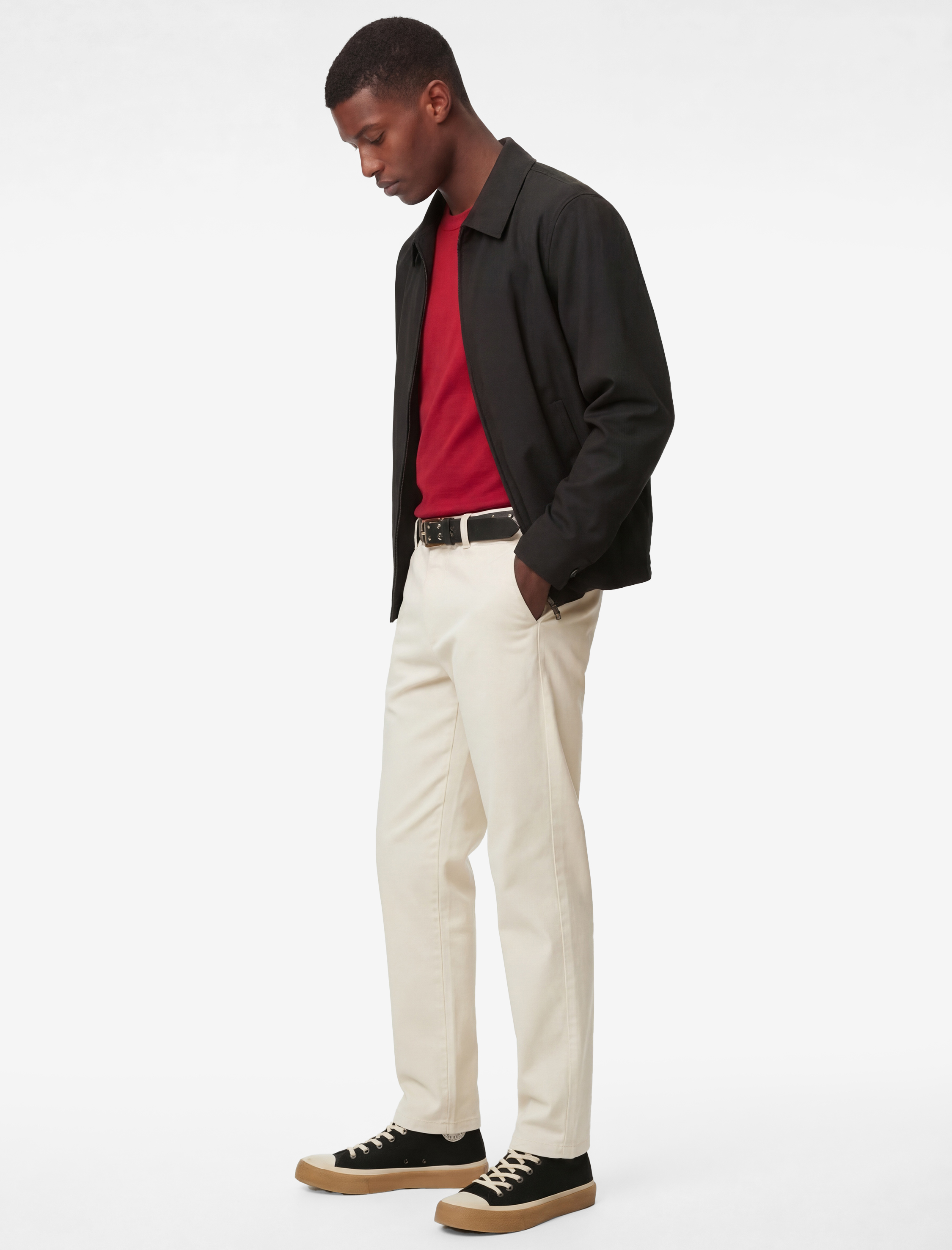 Düğmeli Cepli Pamuklu Regular Fit Pantolon - Görsel 2