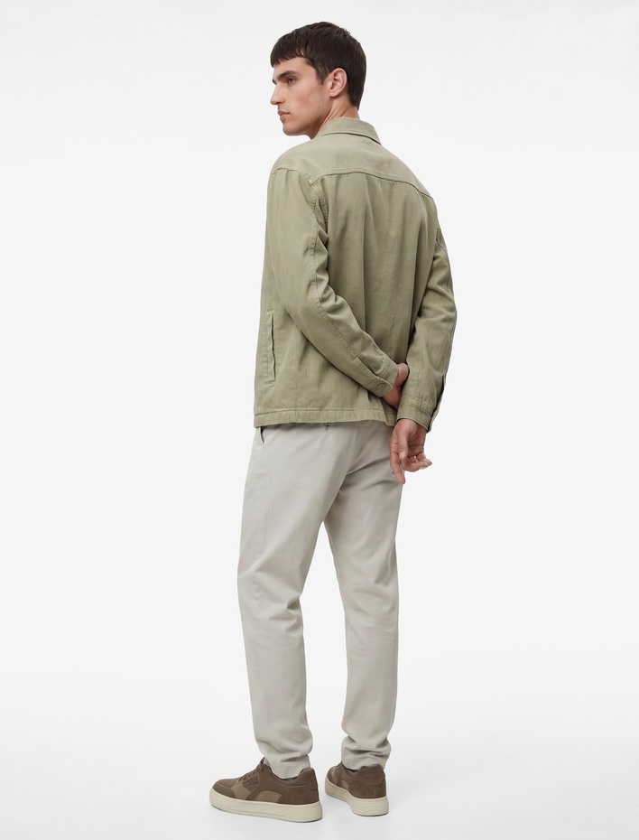  Regular Fit Pamuklu Cepli Gabardin Beli Bağcıklı Pantolon