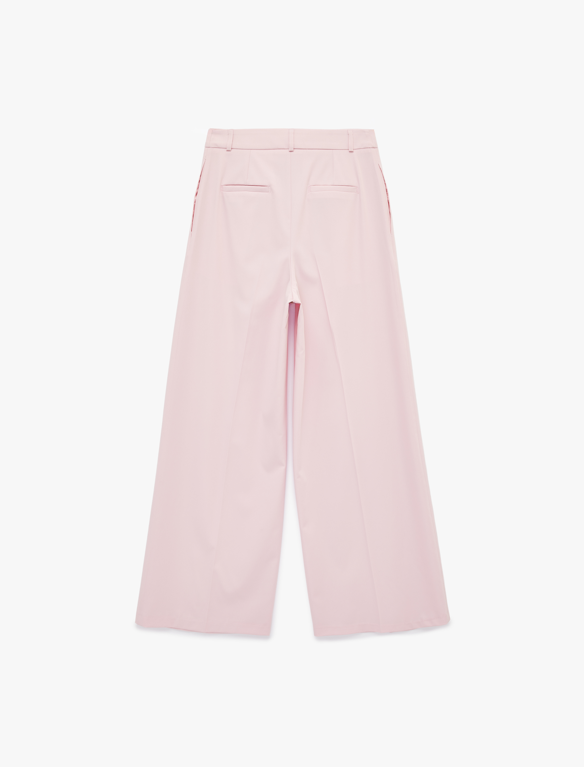   Yüksek Bel Viskon Karışımlı Geniş Paça Pantolon