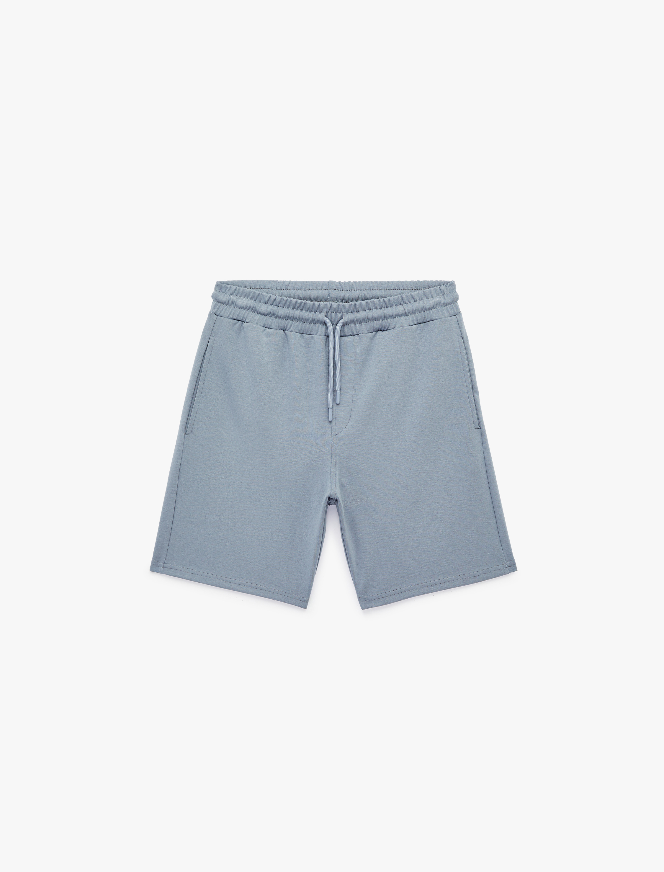   Basic Viskon Karışımlı Cepli Beli Bağcıklı Spor Şort