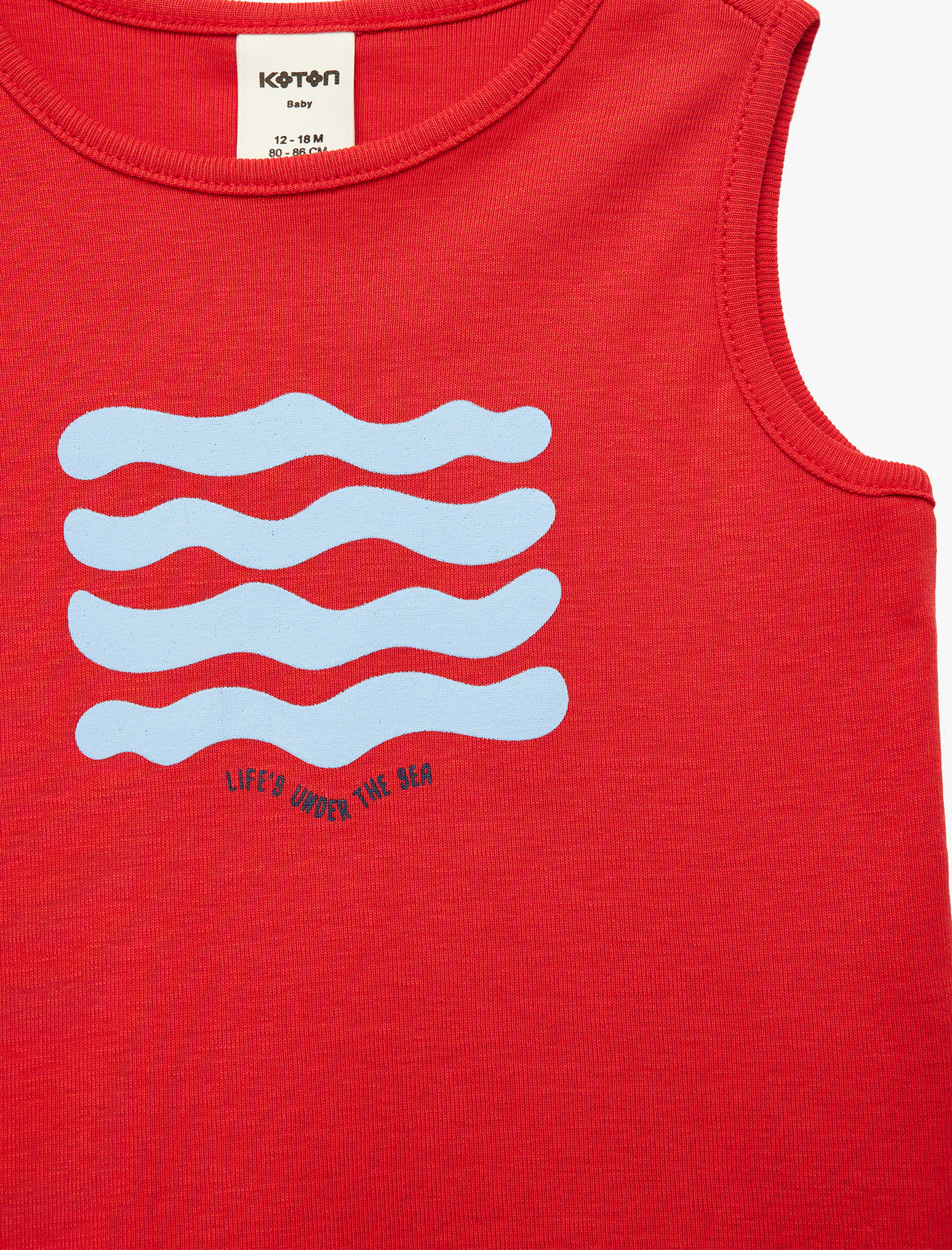  Erkek Bebek Pamuklu Bisiklet Yaka Baskılı Atlet