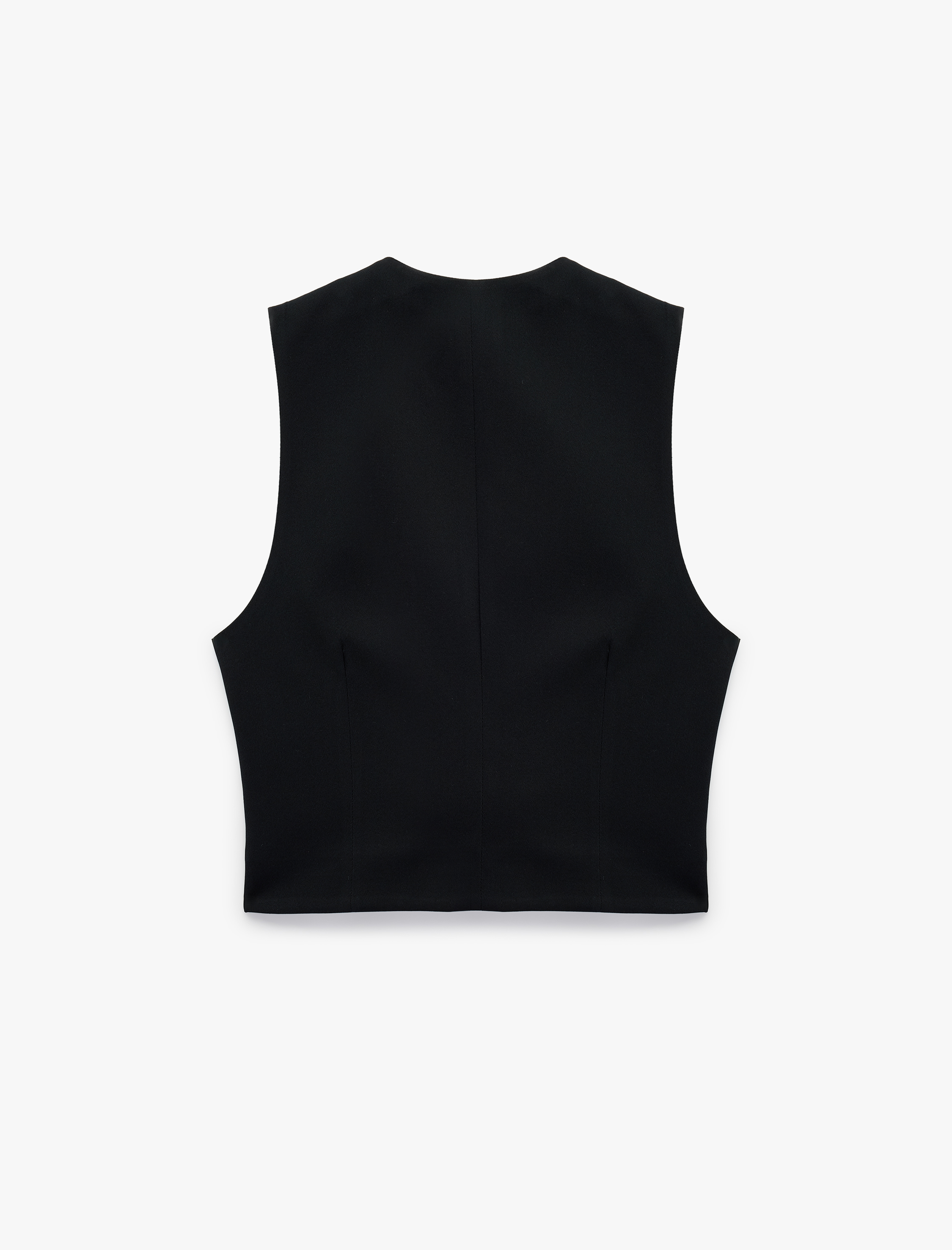   Metal Düğme Detaylı Kolsuz V Yaka Blazer Yelek