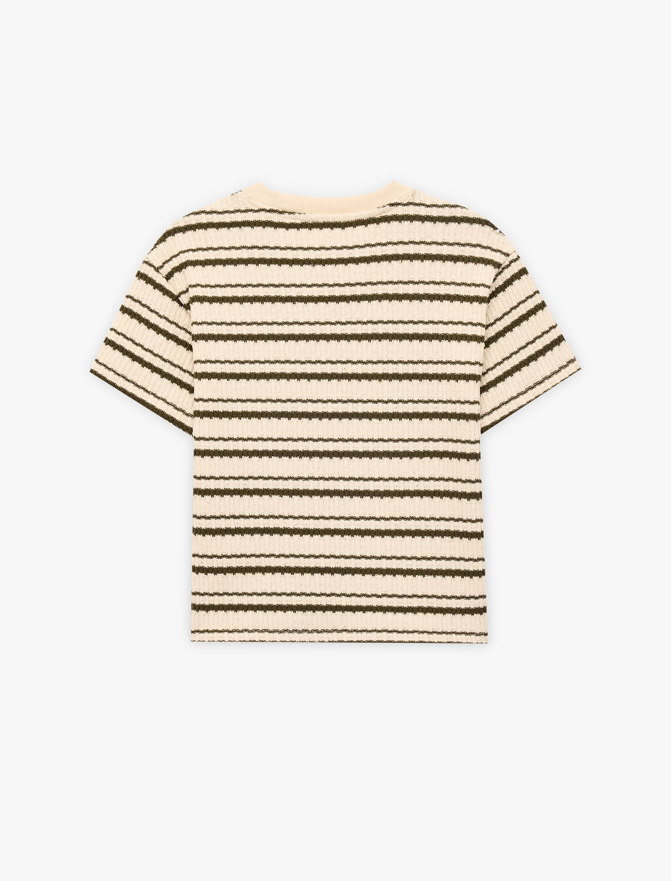  Erkek Çocuk Kısa Kollu Bisiklet Yaka Çizgili Oversize Tişört