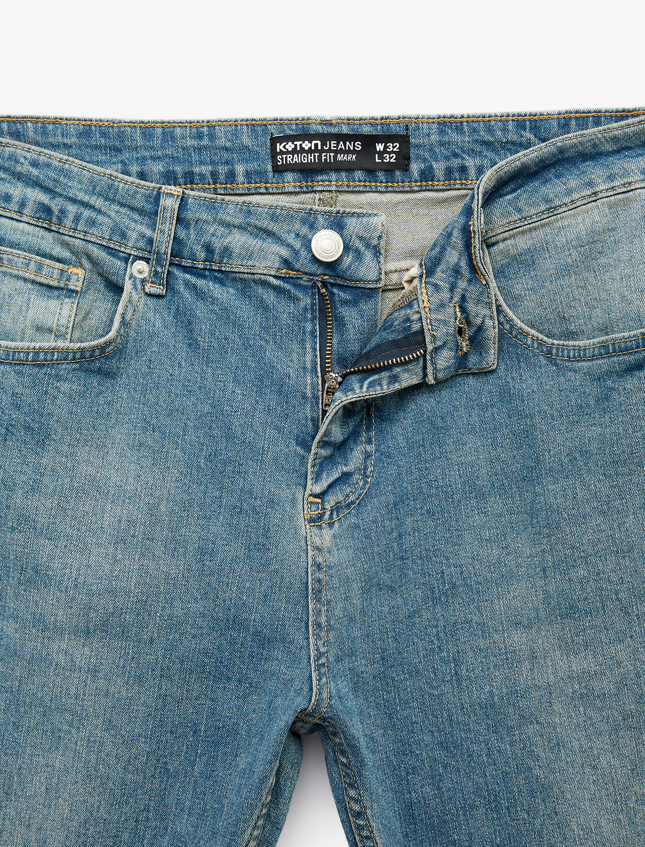  Normal Bel Pamuklu Straight Fit Jean Pantolon - Mark Jean