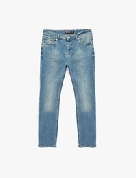 Normal Bel Pamuklu Straight Fit Jean Pantolon - Mark Jean