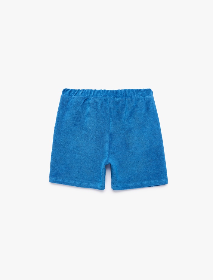 Erkek Bebek Pamuklu Beli Bağlamalı Havlu Şort