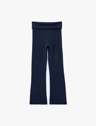 Slim Fit Modal Karışımlı İspanyol Paça Pantolon