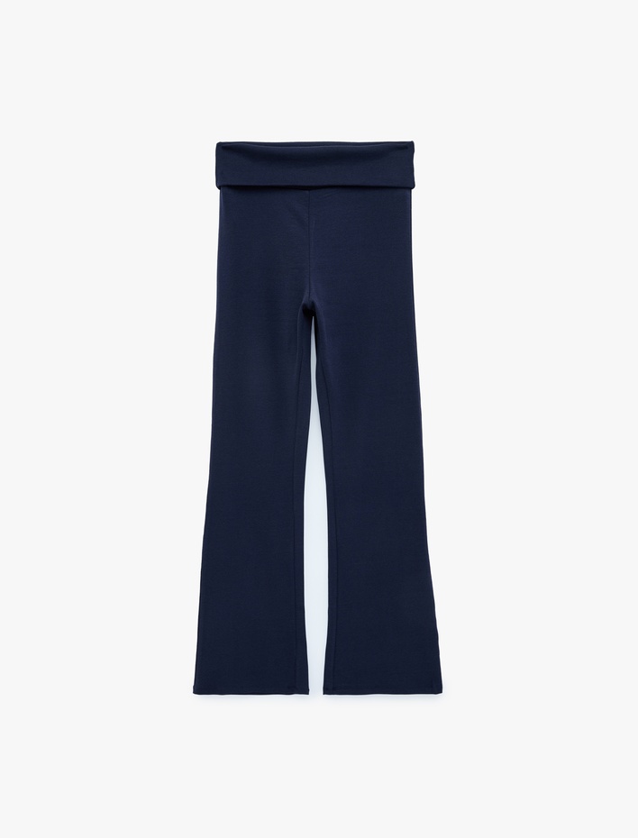  Slim Fit Modal Karışımlı İspanyol Paça Pantolon