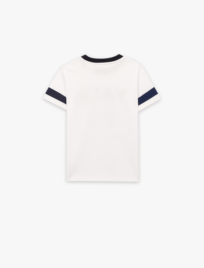 Erkek Çocuk Pamuklu Kısa Kollu Bisiklet Yaka Lisanslı Yale Baskılı Oversize Tişört