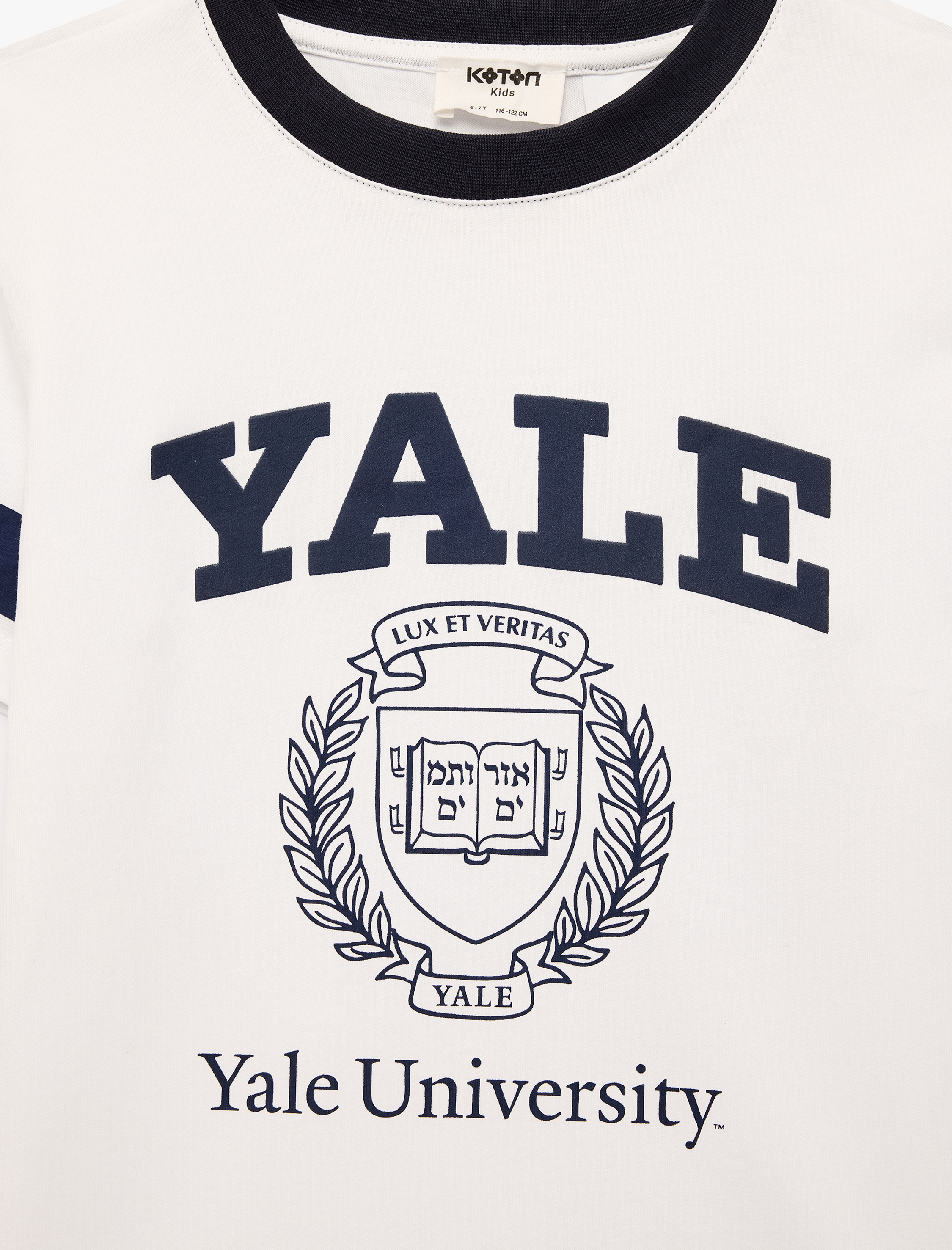  Erkek Çocuk Pamuklu Kısa Kollu Bisiklet Yaka Lisanslı Yale Baskılı Oversize Tişört