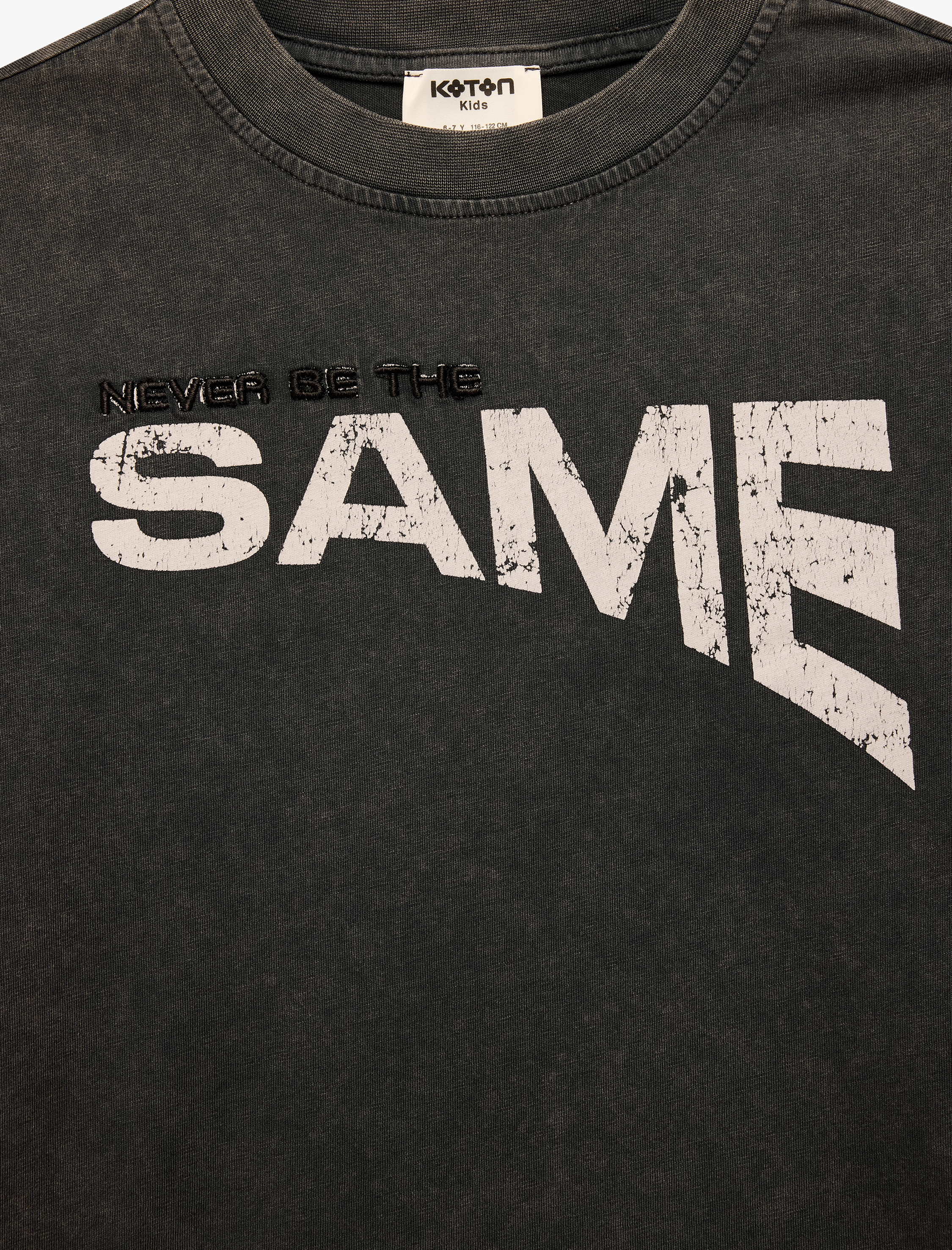  Erkek Çocuk Pamuklu Kısa Kollu Bisiklet Yaka İşleme Detaylı Baskılı Tişört