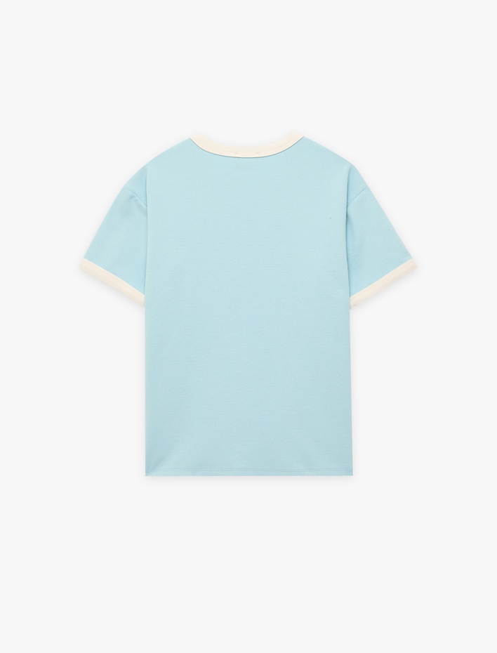 Erkek Çocuk Pamuklu Kısa Kollu Bisiklet Yaka Tişört