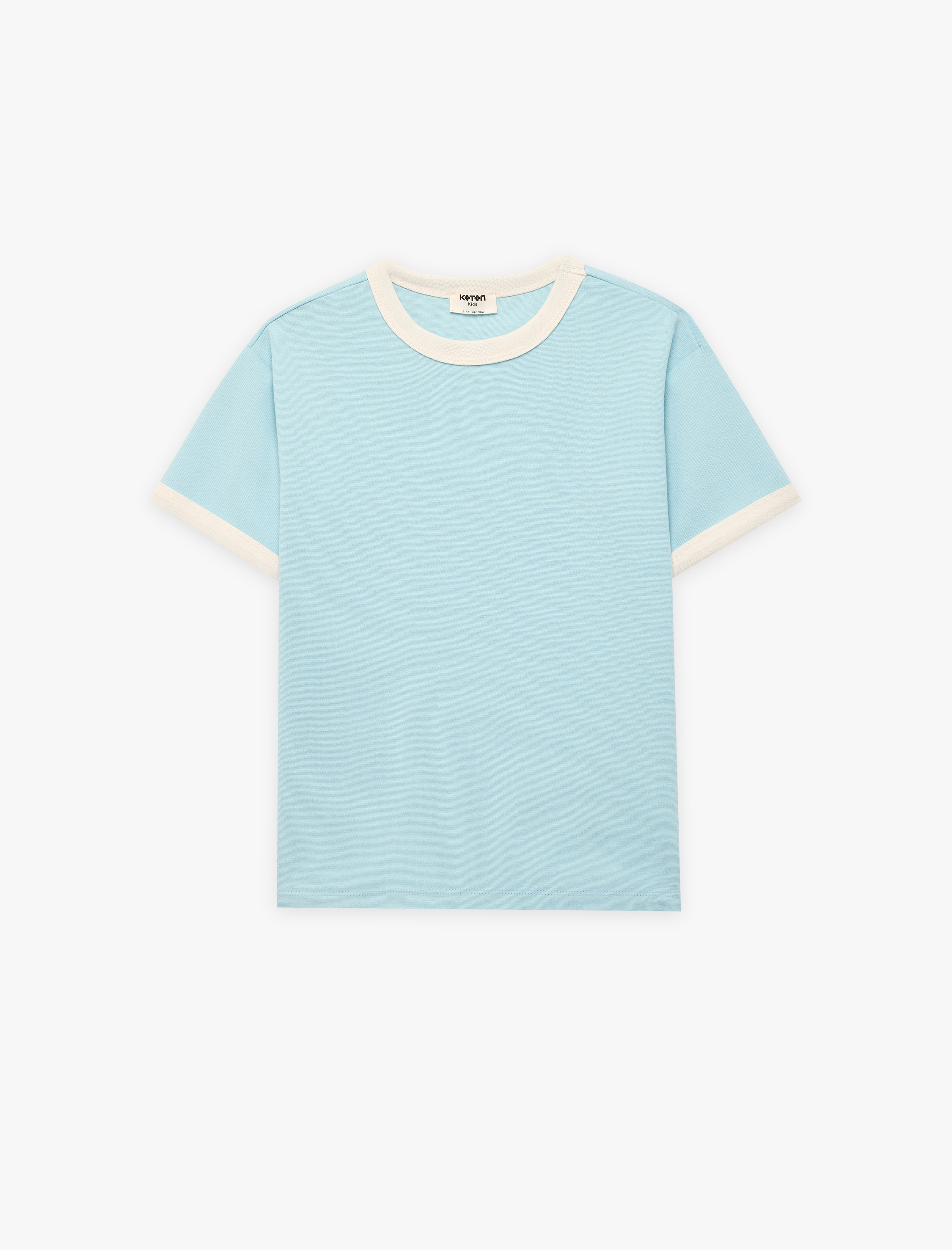  Erkek Çocuk Pamuklu Kısa Kollu Bisiklet Yaka Tişört