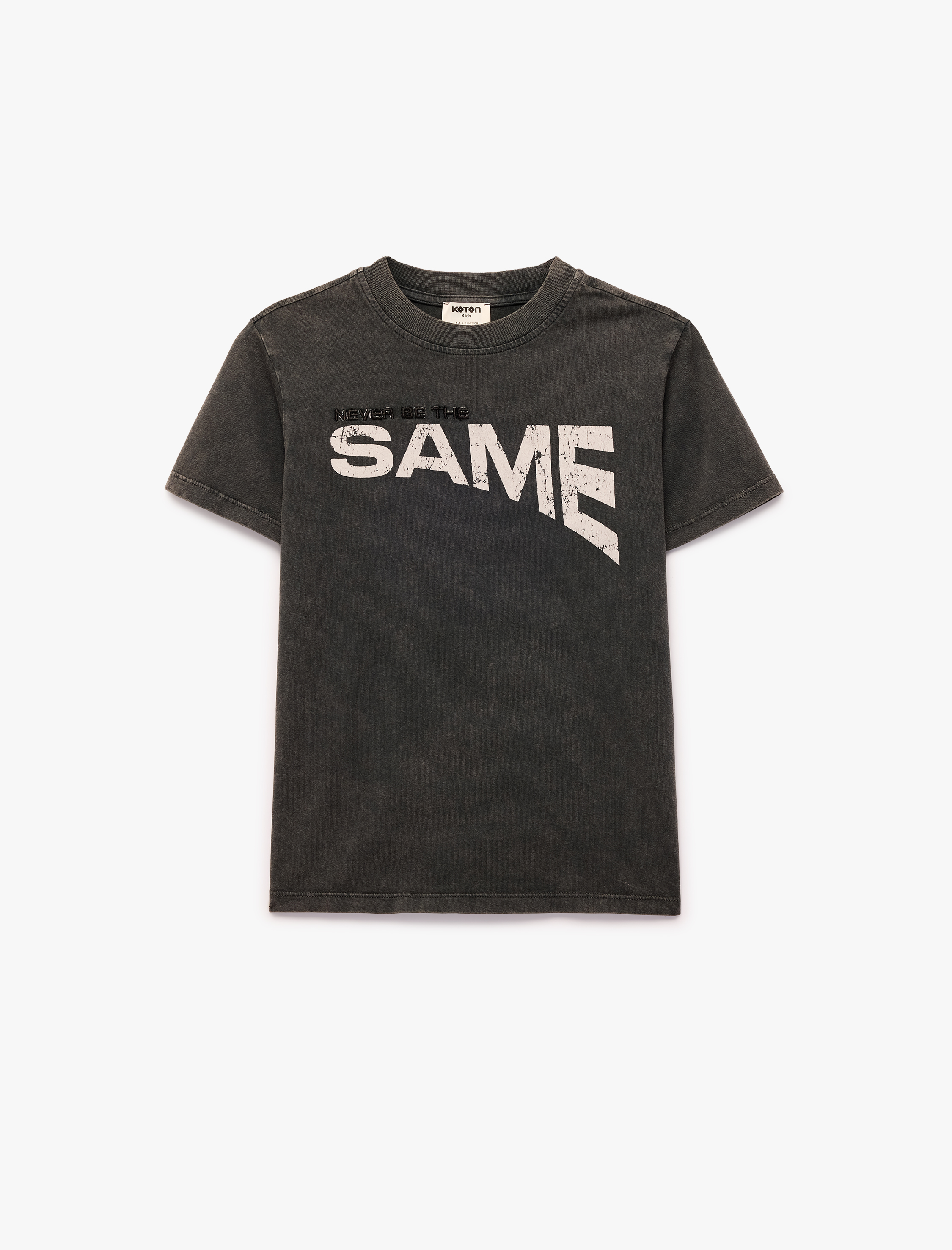  Erkek Çocuk Pamuklu Kısa Kollu Bisiklet Yaka İşleme Detaylı Baskılı Tişört