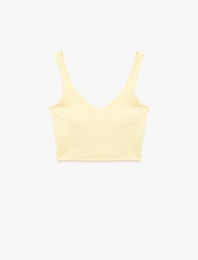 Kolsuz V Yaka Slim Fit Sporcu Sütyeni