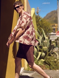 Kumaş Şort Oversize Pileli Chino Düğmeli Cep Detaylı