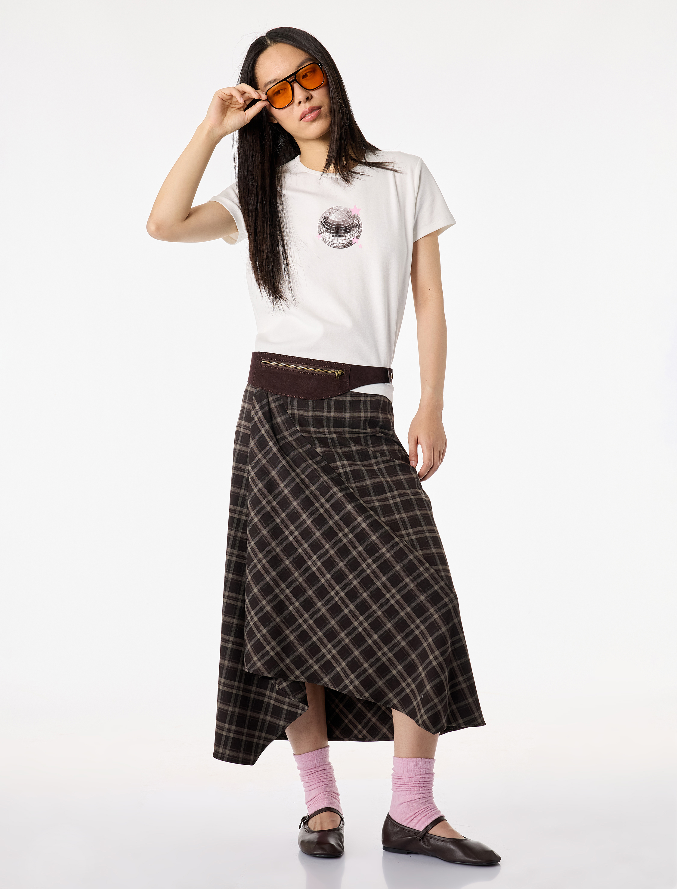   Slim Fit Kısa Kollu Bisiklet Yaka Pamuklu Payetli Tişört