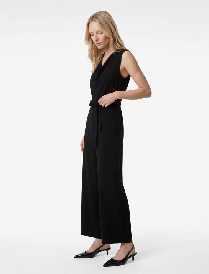  Kolsuz Degaje Yaka Uzun Krep Tulum