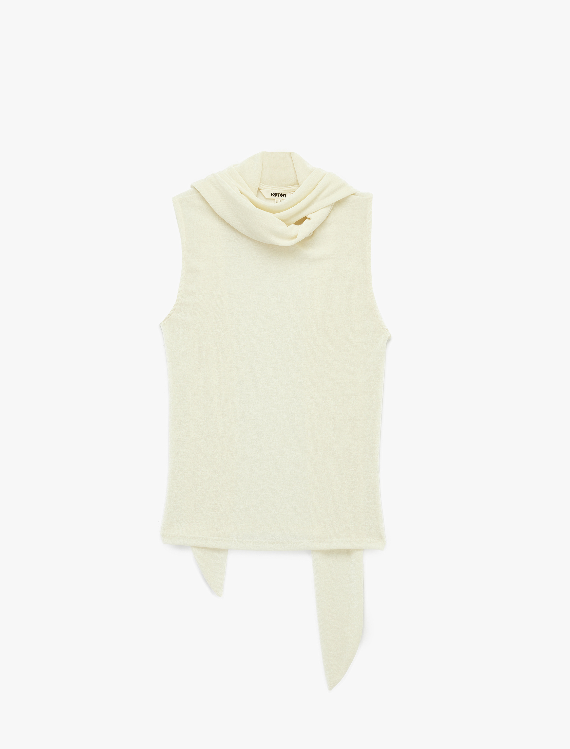   Şal Yaka Kolsuz Bluz