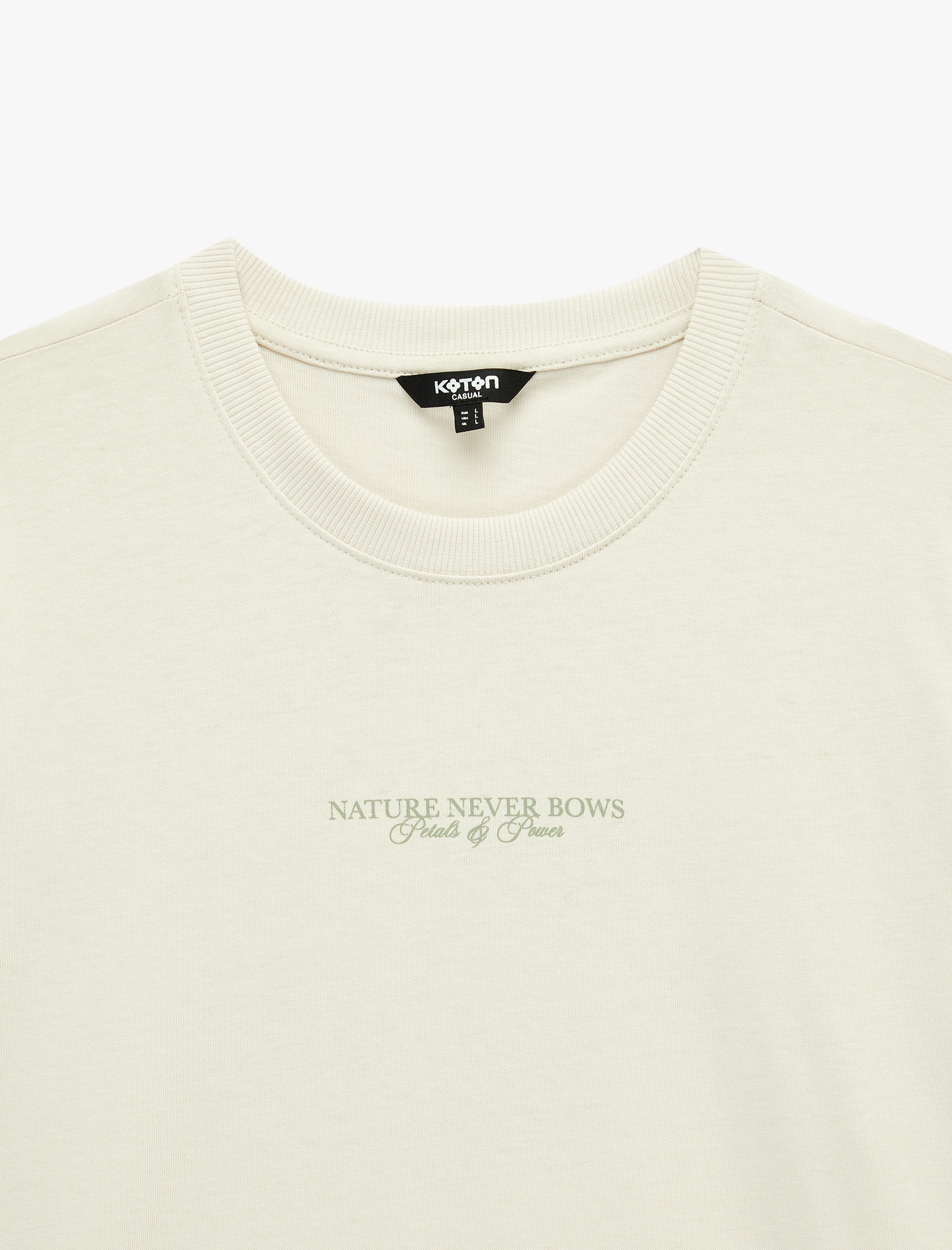   Regular Fit Bisiklet Yaka Kısa Kollu Pamuklu Arkası Baskılı Tişört