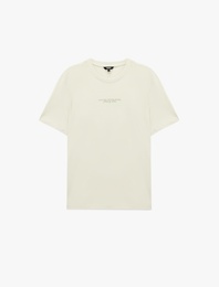 Regular Fit Bisiklet Yaka Kısa Kollu Pamuklu Arkası Baskılı Tişört