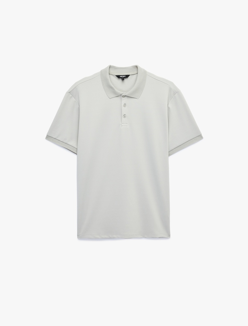 Koton Erkek Kısa Kollu Düğmeli Polo Yaka Slim Fit T-Shirt