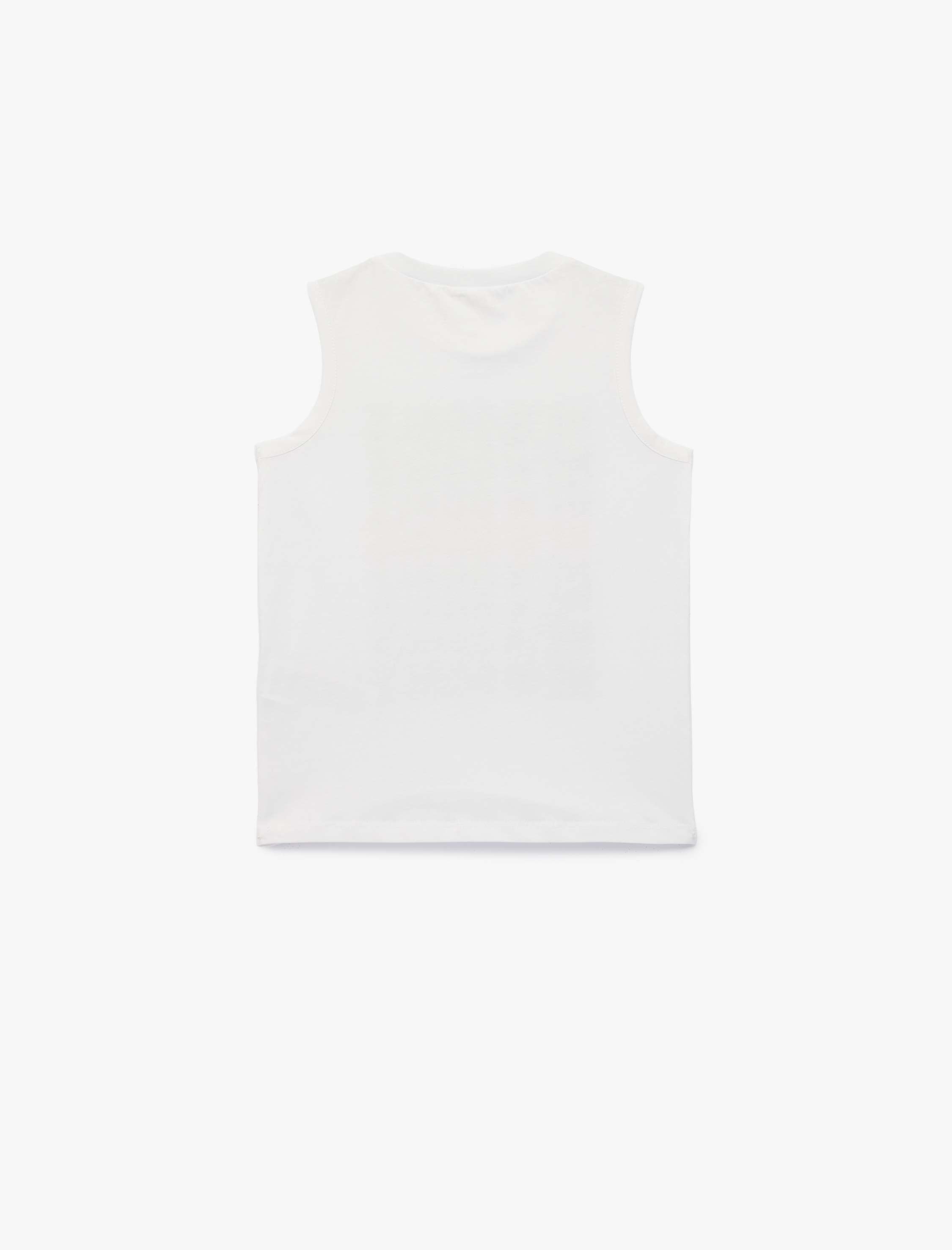  Erkek Çocuk Pamuklu Kolsuz Bisiklet Yaka Baskılı Atlet