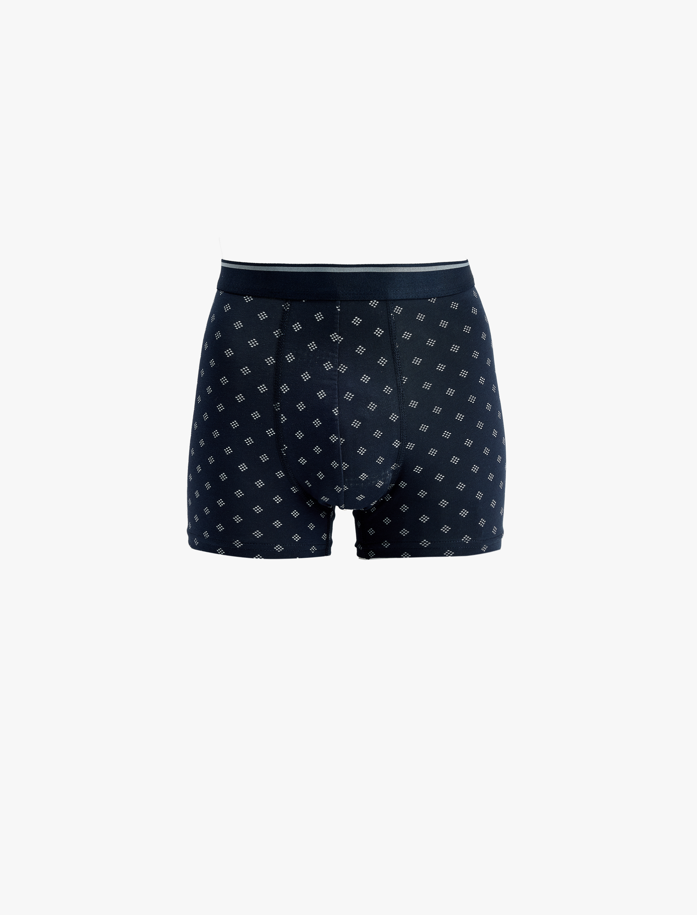   Regular Fit Geometrik Baskılı Pamuklu 3'lü Boxer Seti