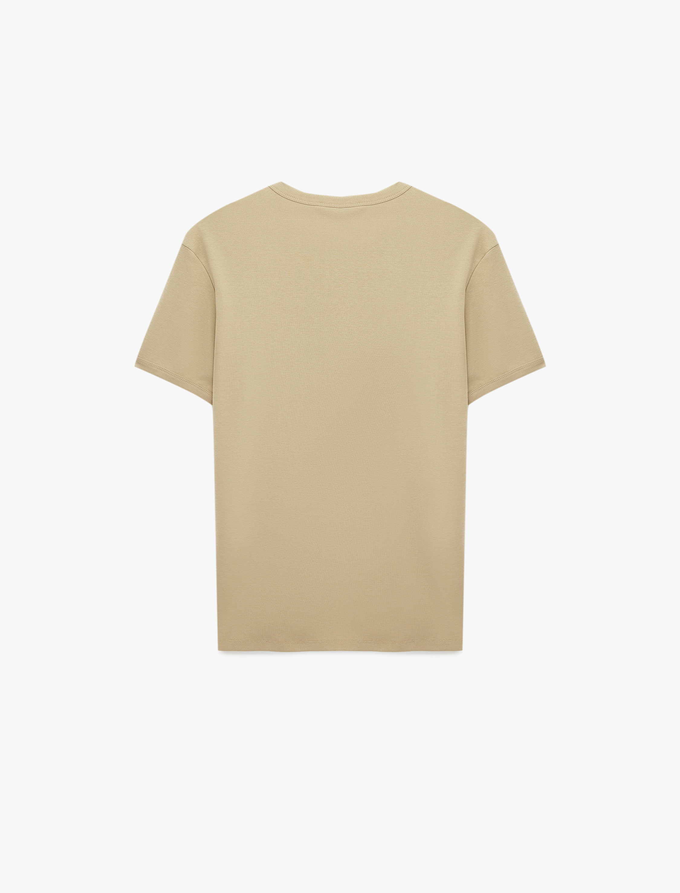   Kısa Kollu Bisiklet Yaka Pamuklu Slim Fit Tişört