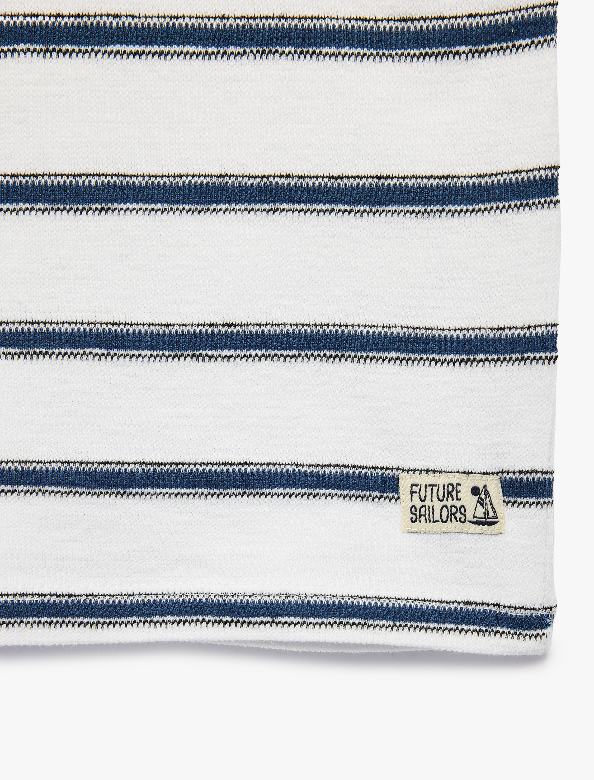  Erkek Bebek Pamuklu Kısa Kollu Bisiklet Yaka Çizgili Tişört