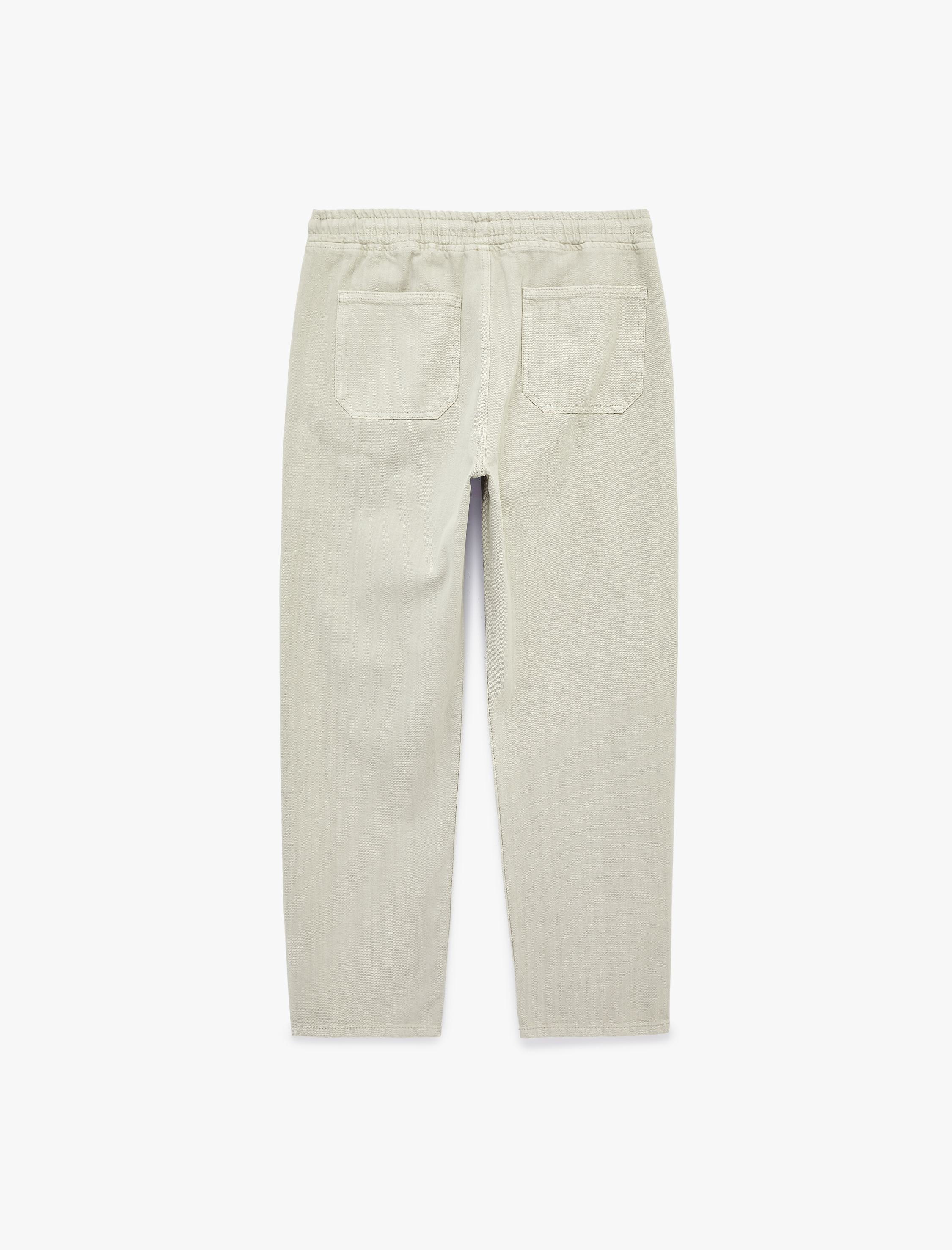   Pamuklu Cepli Beli Bağcıklı Oversize Jogger Jean Pantolon