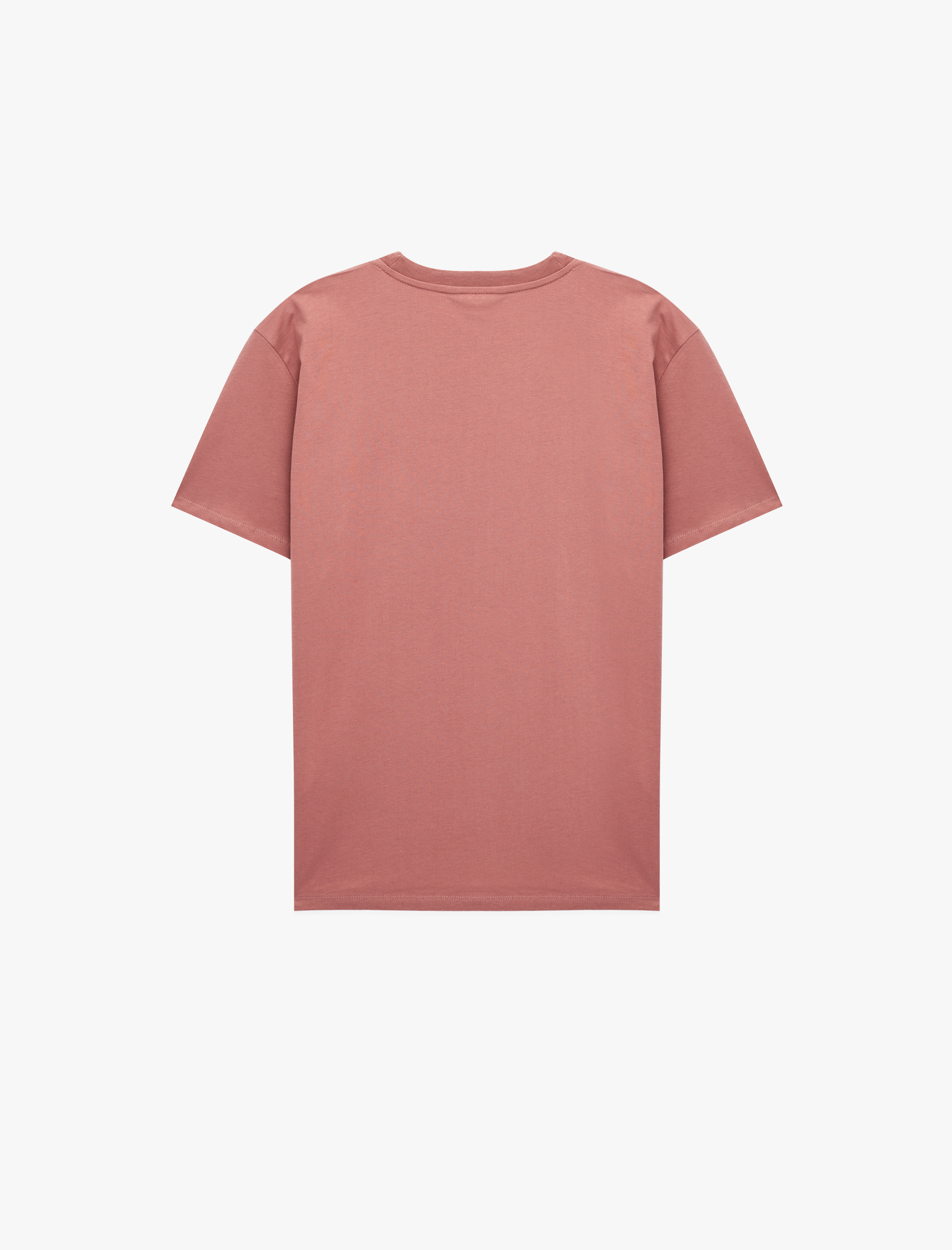   Pamuklu Kısa Kollu Bisiklet Yaka Baskılı Slim Fit Tişört