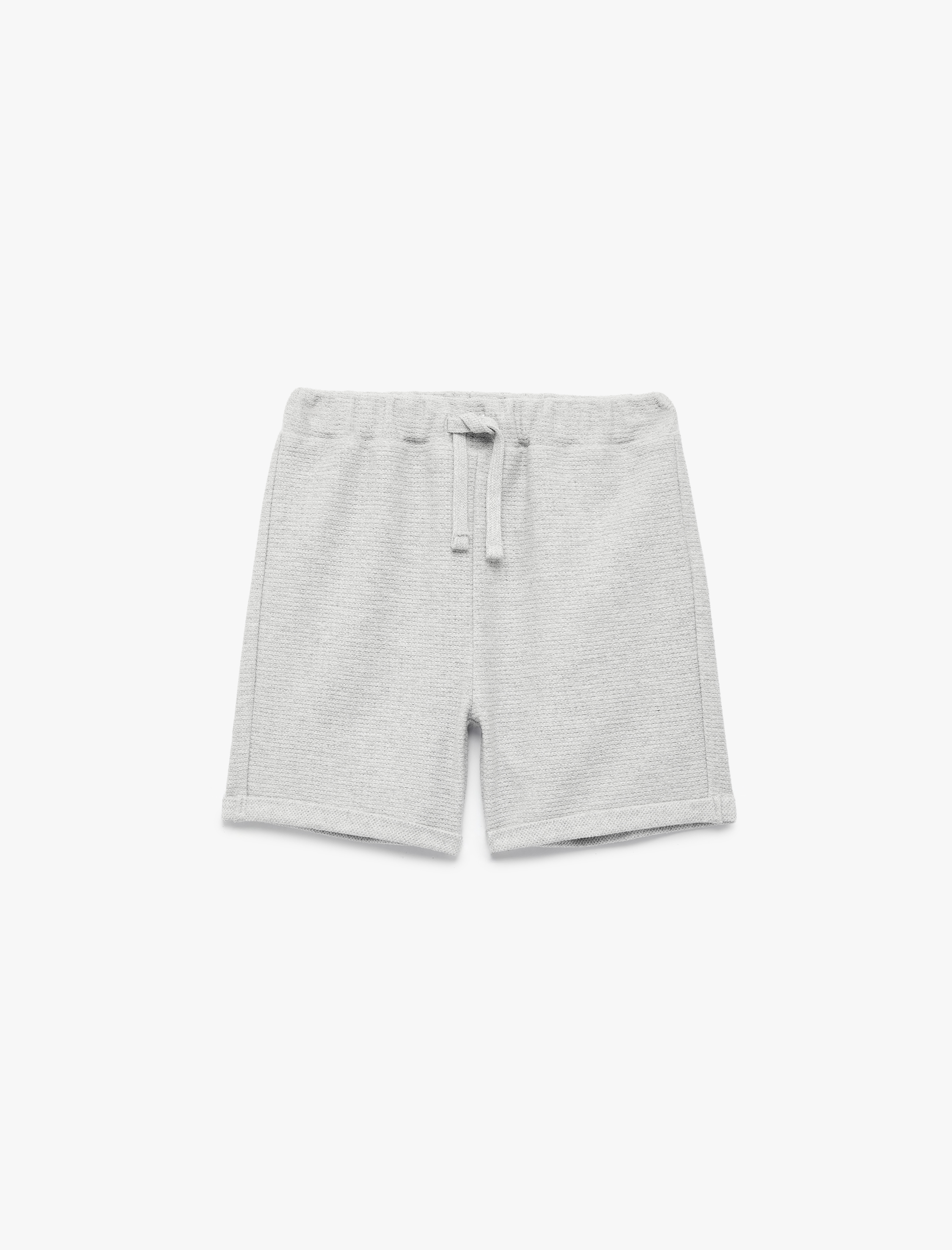  Erkek Bebek Beli Bağcıklı Pamuk Karışımlı Basic Şort