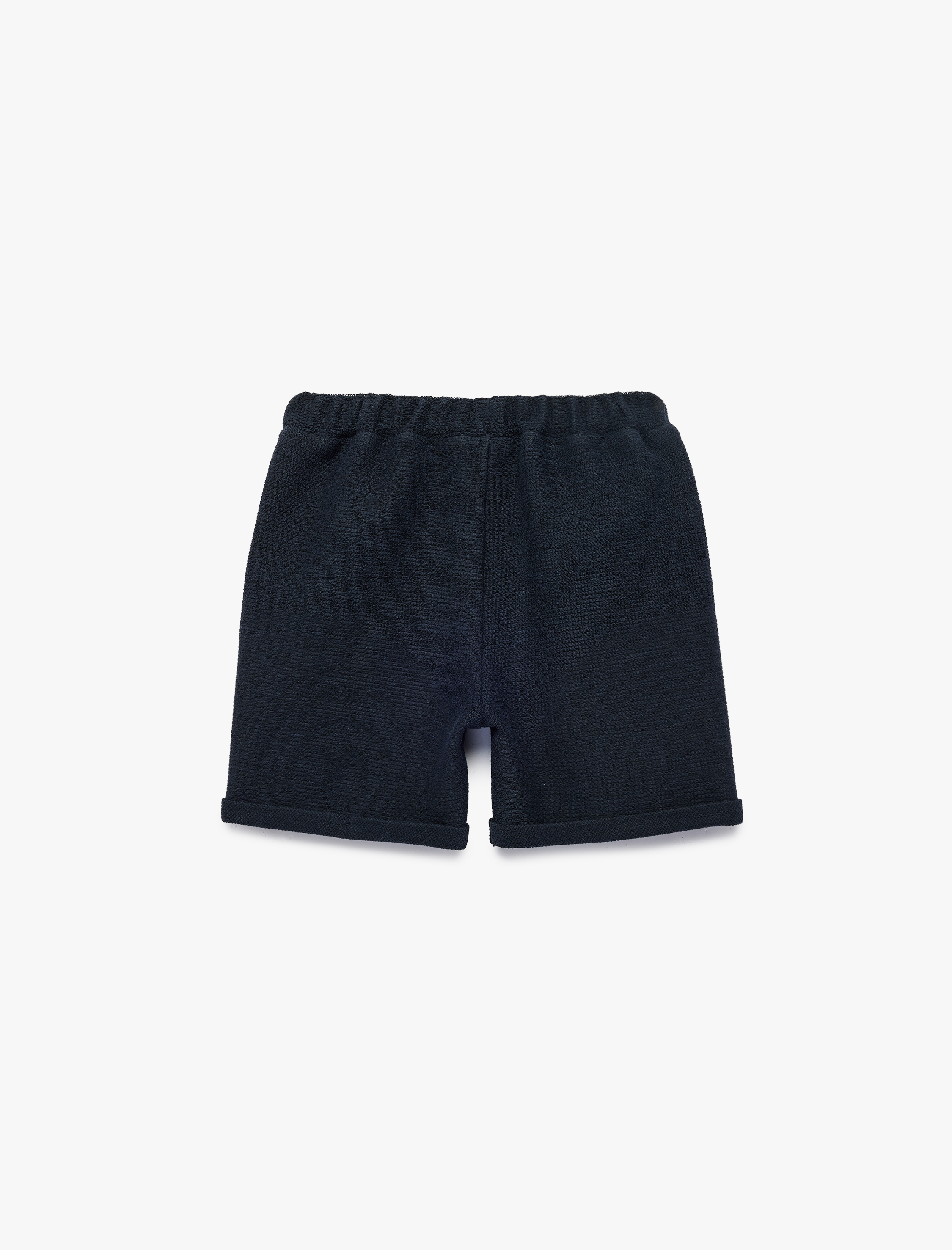  Erkek Bebek Beli Bağcıklı Pamuk Karışımlı Basic Şort