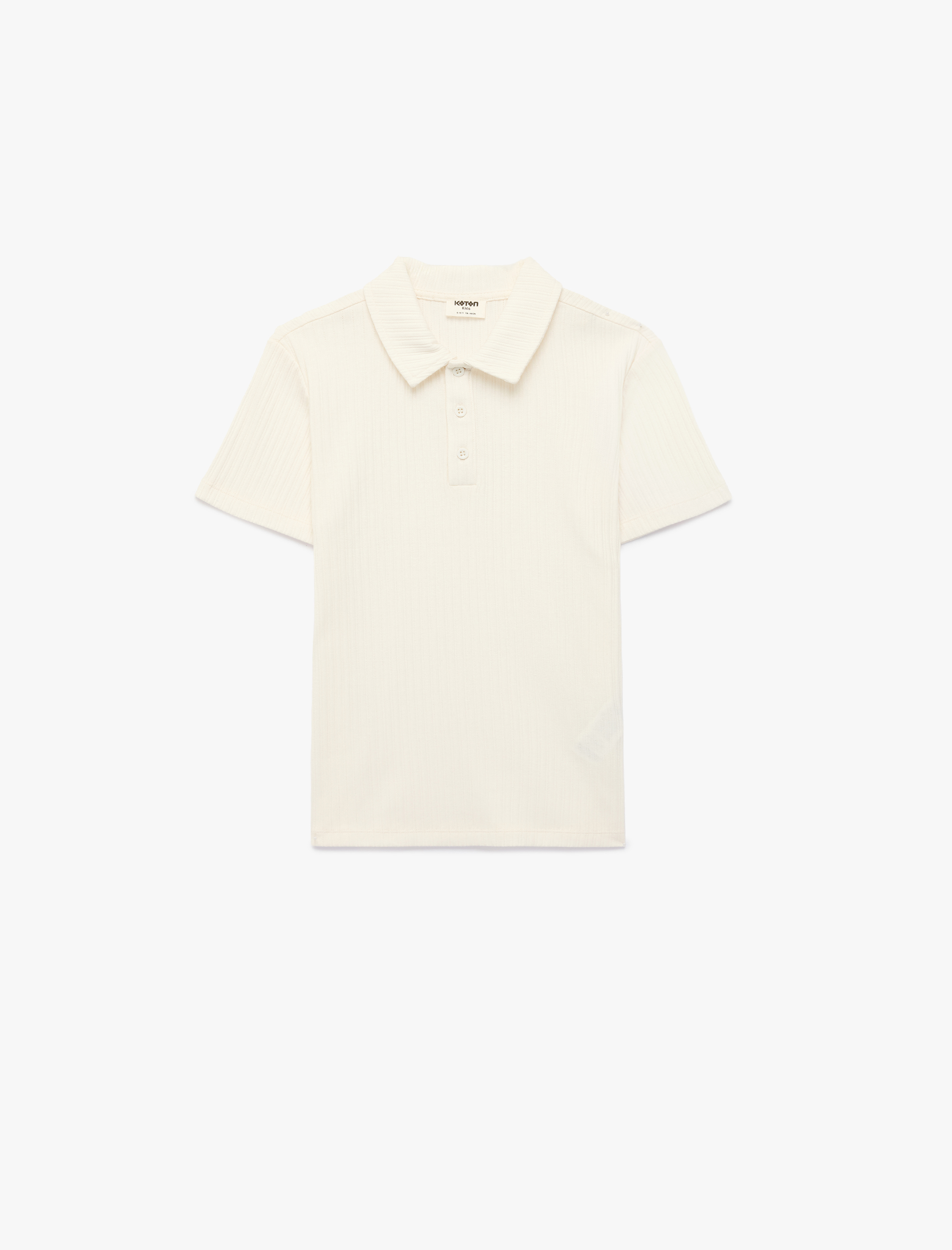  Erkek Çocuk Kısa Kollu Düğmeli Basic Polo Yaka Tişört