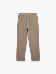 Regular Fit Pamuklu Cepli Beli Bağcıklı Pantolon