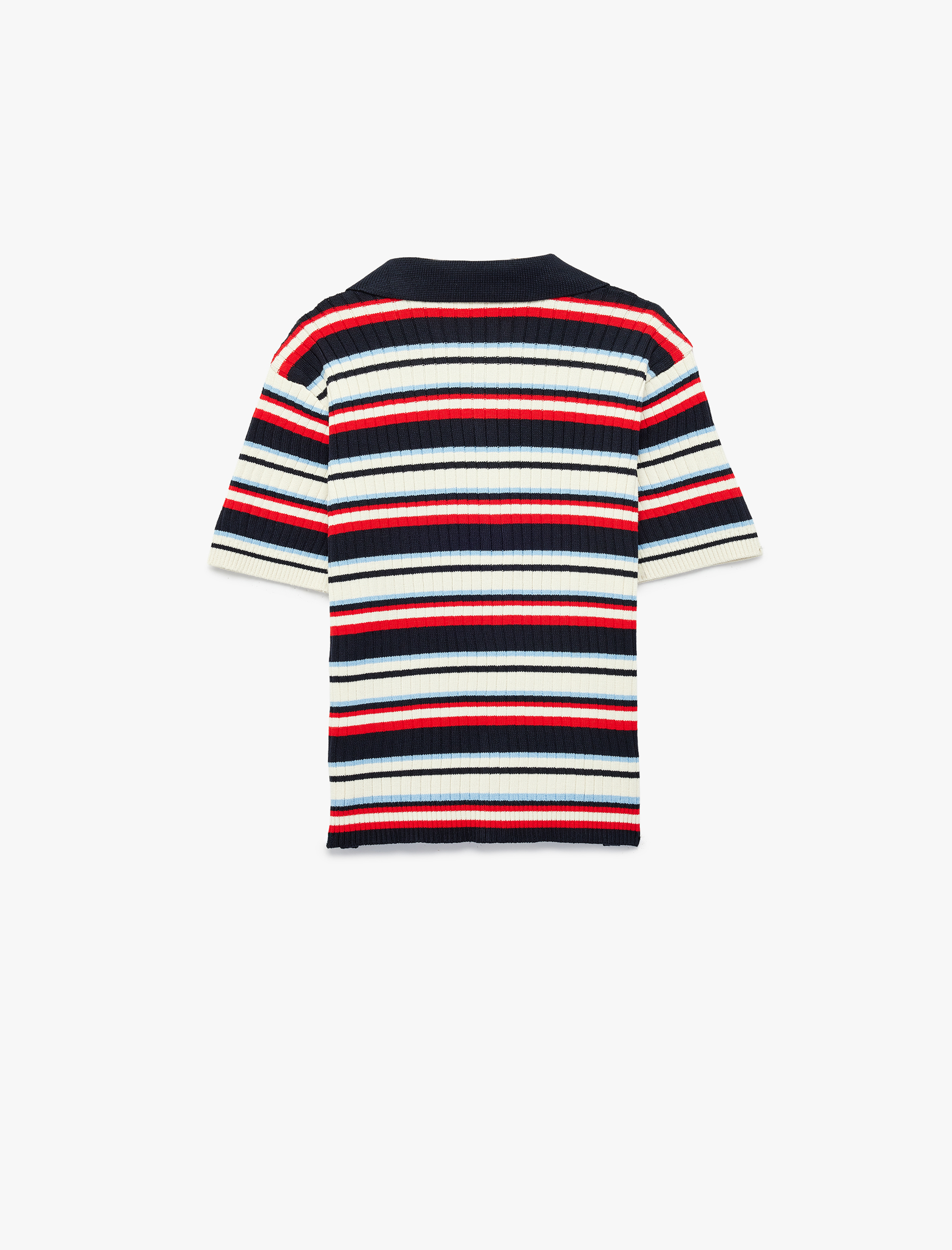  Kız Çocuk Viskon Karışımlı Kısa Kollu Düğmeli Polo Yaka Triko Tişört