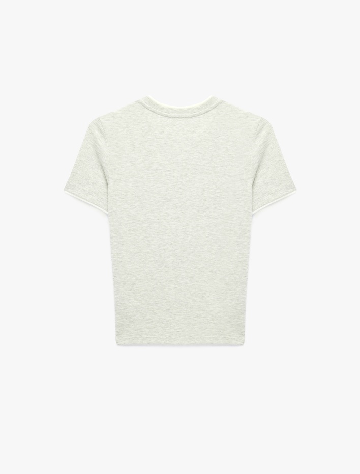  Slim Fit Kısa Kollu Bisiklet Yaka Modal Tişört