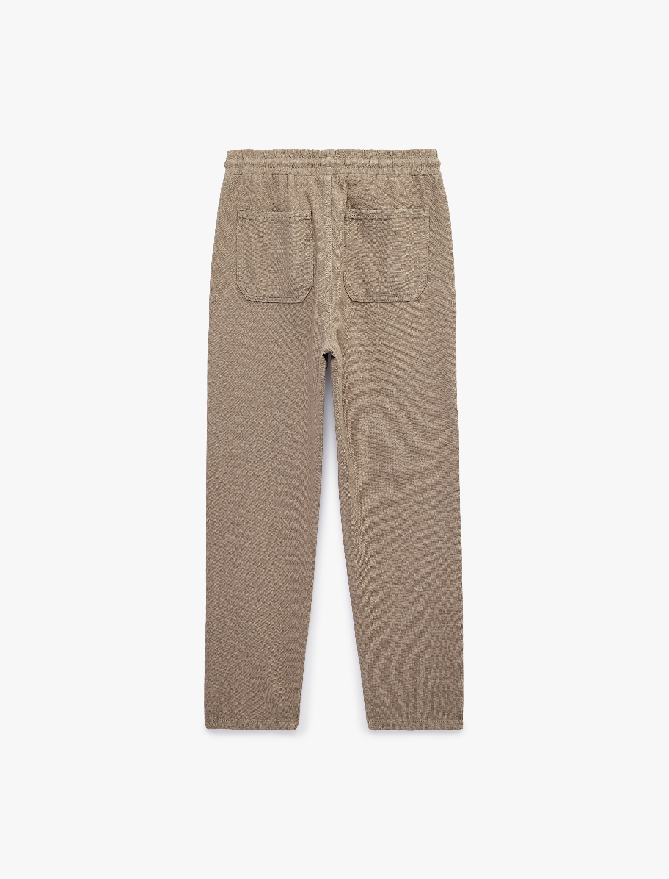   Regular Fit Pamuklu Cepli Beli Bağcıklı Pantolon